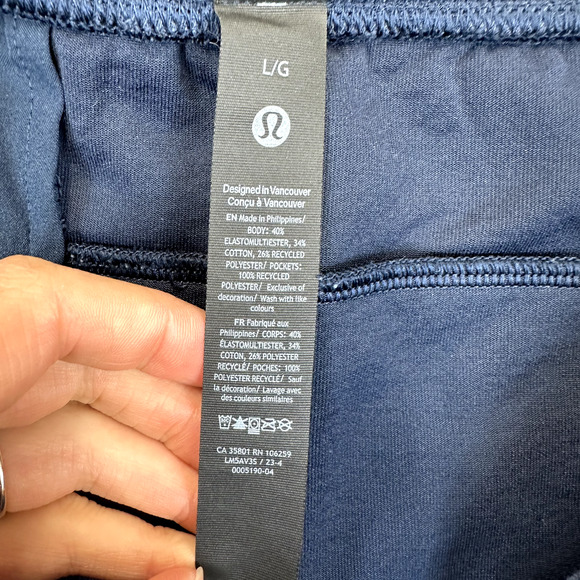 Lululemon Pants Mens Size Large Blue Textured Spacer Classic Tapered Jogger - Picture 5 of 8